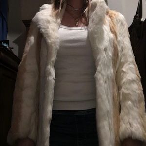 Rabbit fur vintage jacket